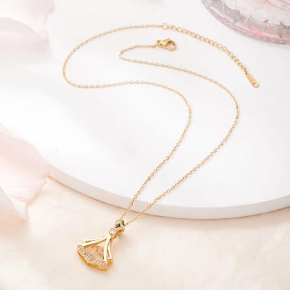 24K Gold Plated Fan Neckless