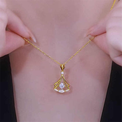 24K Gold Plated Fan Neckless