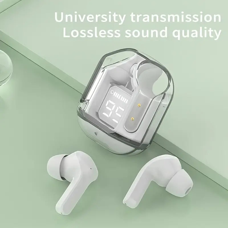 Wireless Earbuds with LED Display, Touch Control, Stereo Sound, Type-C Charging, Built-in Mic, and Long Battery Life – Ideal for Gaming, Music, Sports, and Business.